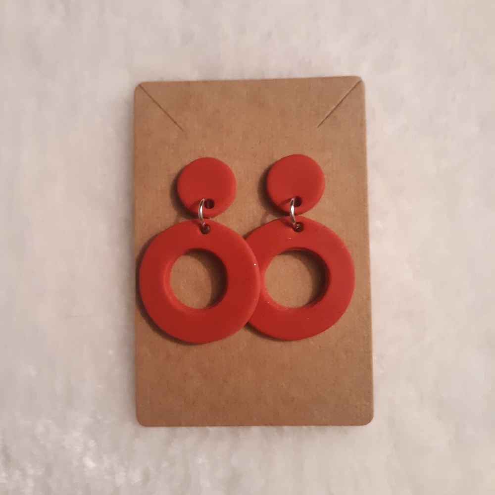 Homemade clay earrings